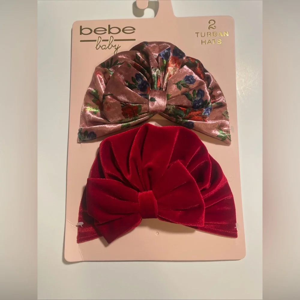bebe Baby Boutique Fancy Baby Turbans 2pc New